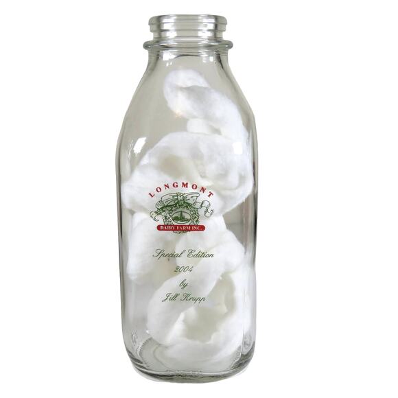 Eggnog Milk Bottle 2004 Christmas Collectible Longmont Colorado Farmhouse Décor - Picture 2 of 8